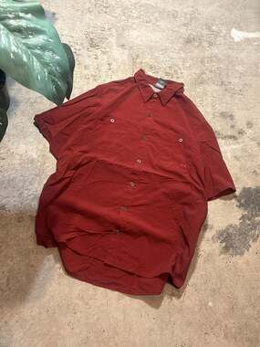 Nike ACG Red Short Sleeve Button Up Shirt